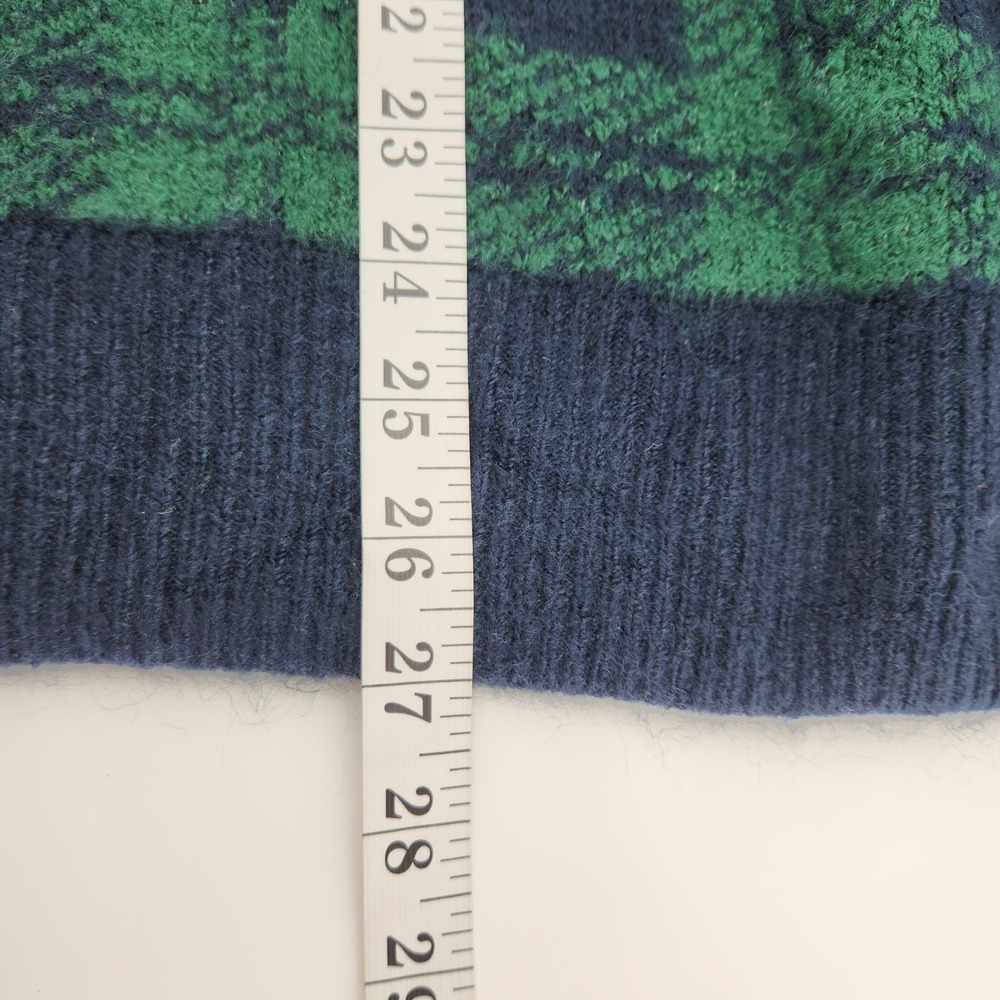 Old Navy Womens XL Green Blue Plaid Crew Neck Long Sleeve Pullover Sweater - Picture 6 of 6